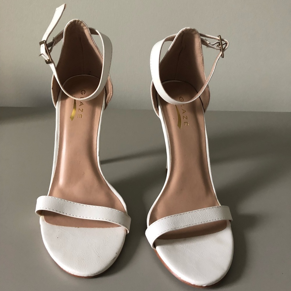 White single sole heels
